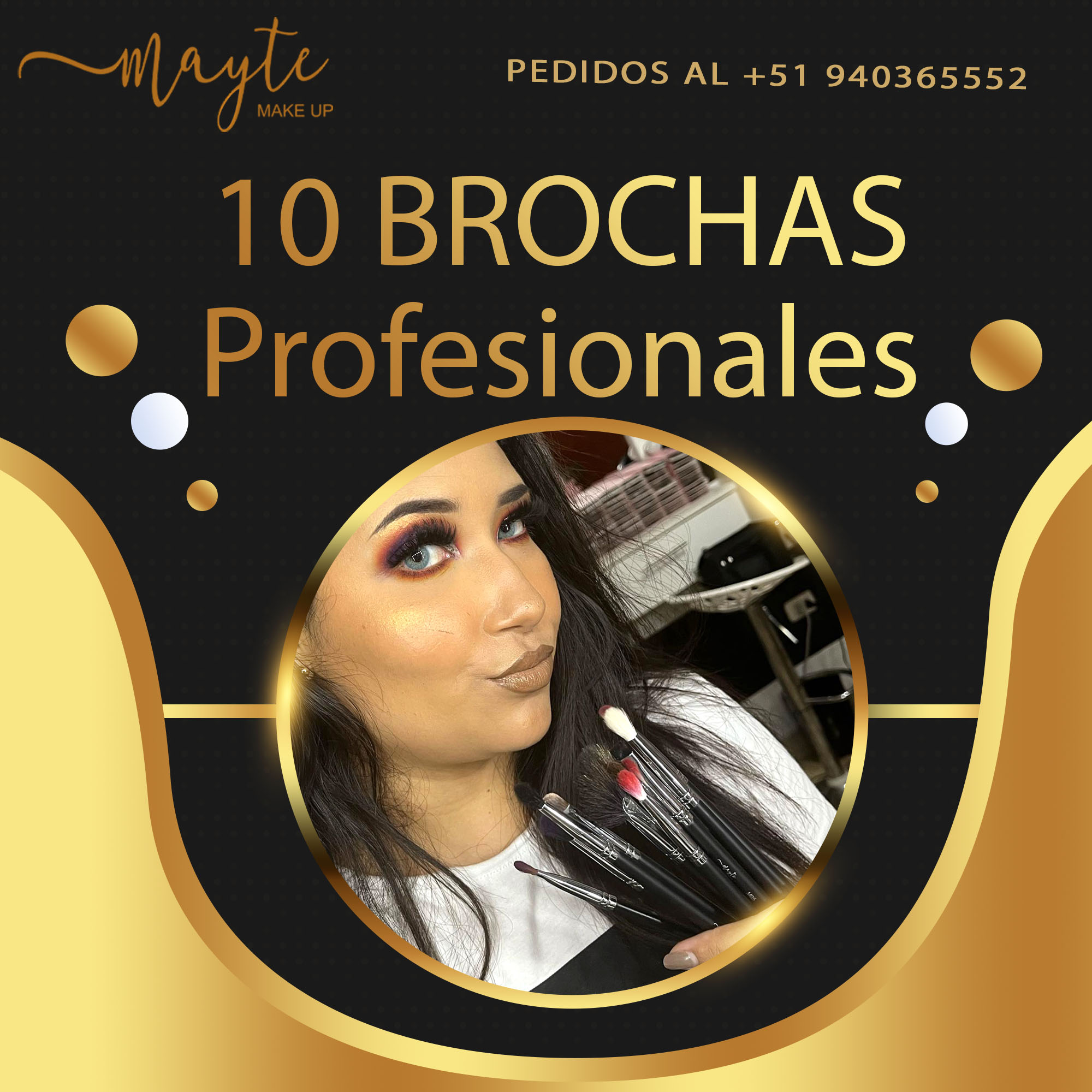 Descubre el Set de Brochas Profesionales de Mayte Make Up