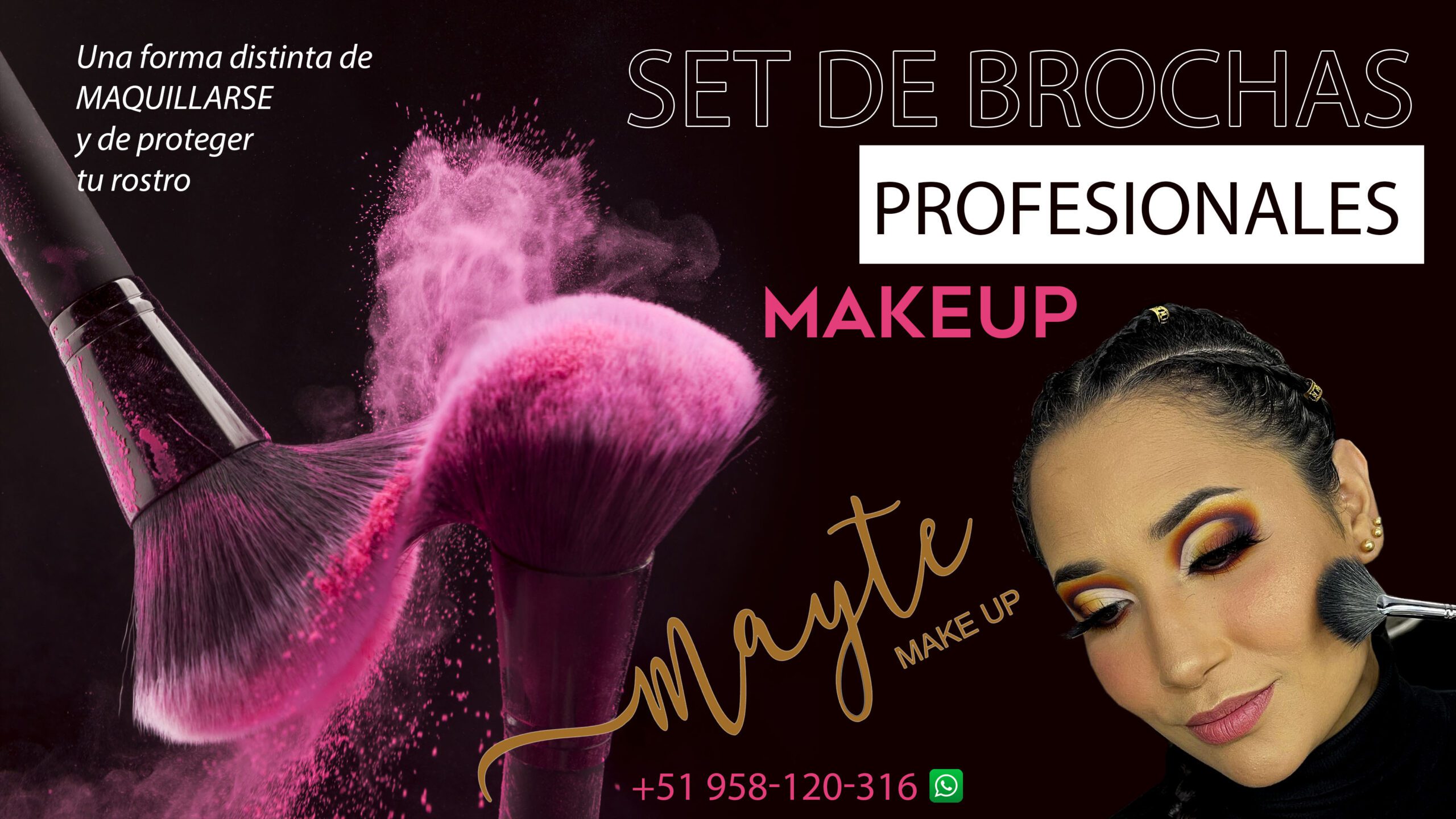 Descubre el Set de Brochas Profesionales de Mayte Make Up