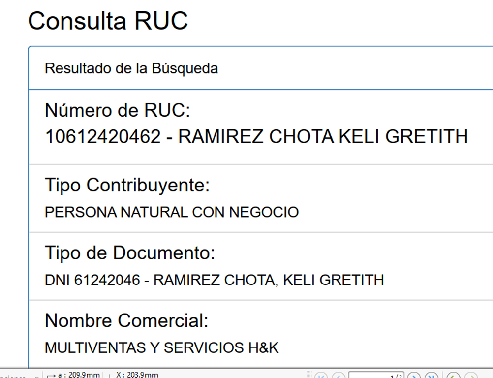 Conculta RUC