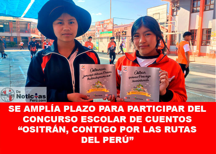 Se amplía plazo para participar del concurso escolar de cuentos “Ositrán, contigo por las rutas del Perú”