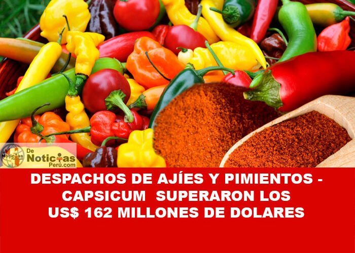 Despachos de ajíes y pimientos superaron los US$ 162 millones