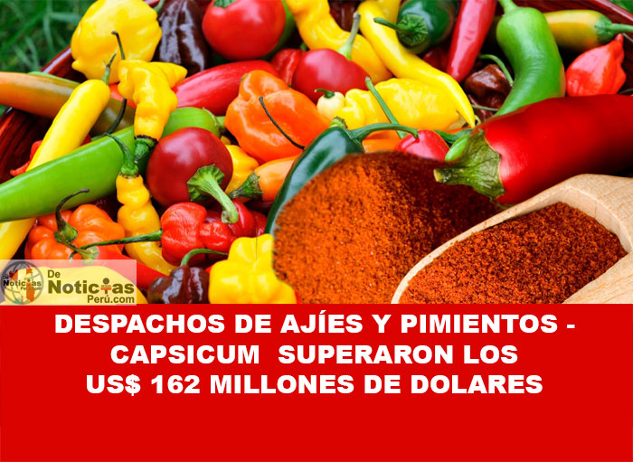  Entre enero y julio de este año, reportó ADEX, el gremio exportador organizará el I Encuentro Empresarial de Capsicum el próximo 22 de noviembre en la Universidad Nacional de Barranca.