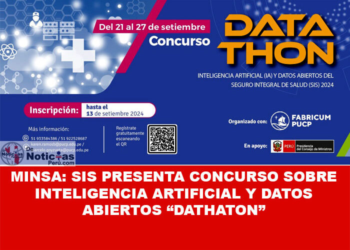 Minsa: SIS presenta concurso sobre Inteligencia Artificial y Datos Abiertos “Dathaton”